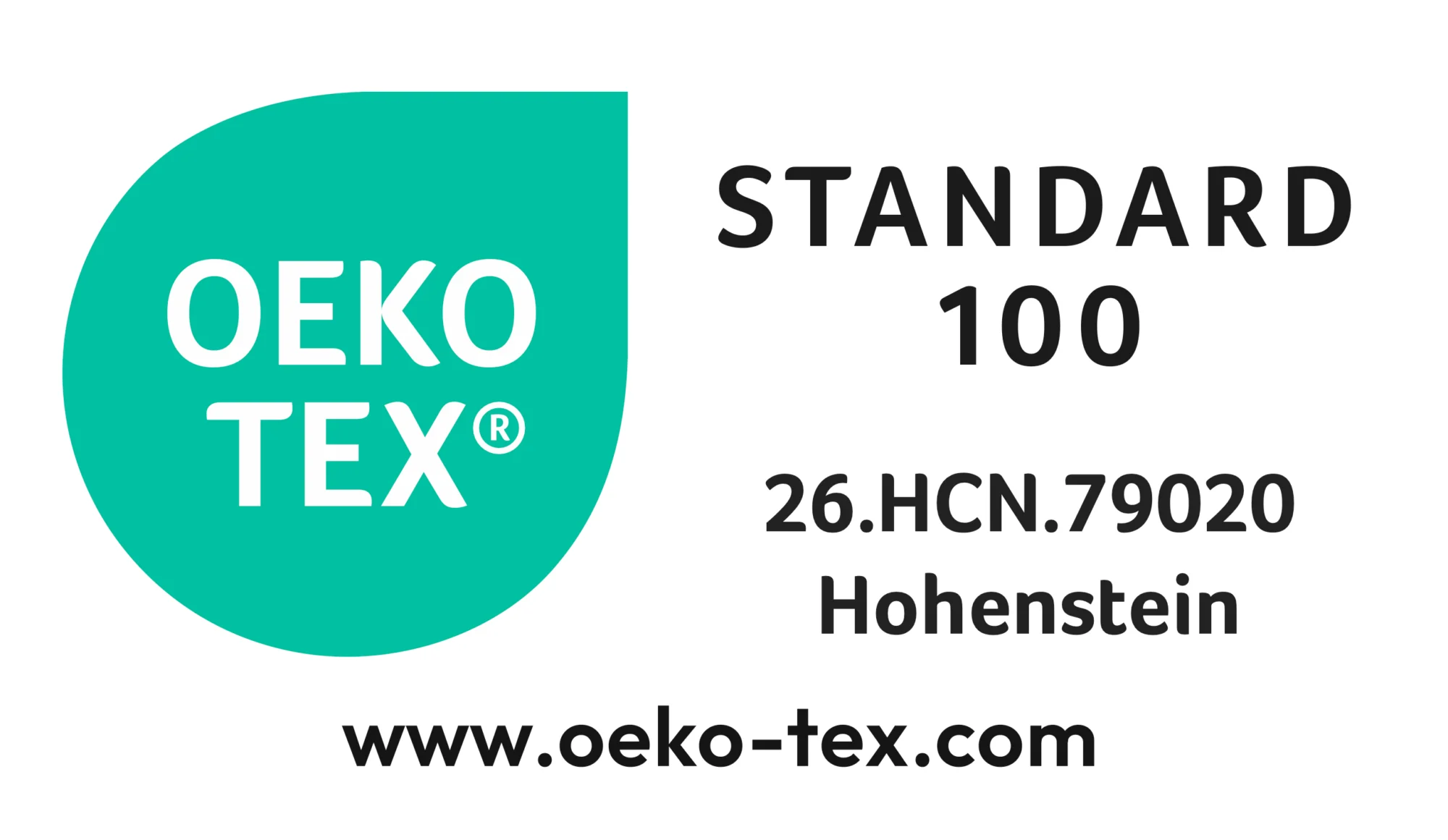 OEKO-TEX Standard 100 certification 26.HCN.79020