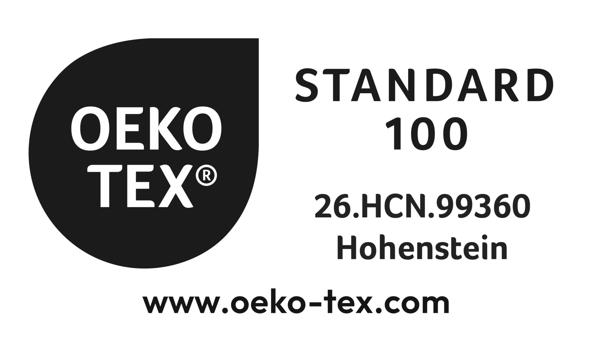 OEKO-TEX Standard 100 certification 26.HCN.99360