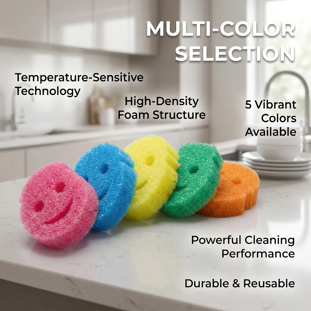 Heat responsive foam sponge cleaning sponge temperature sensitive porous foam material durable soft sponge