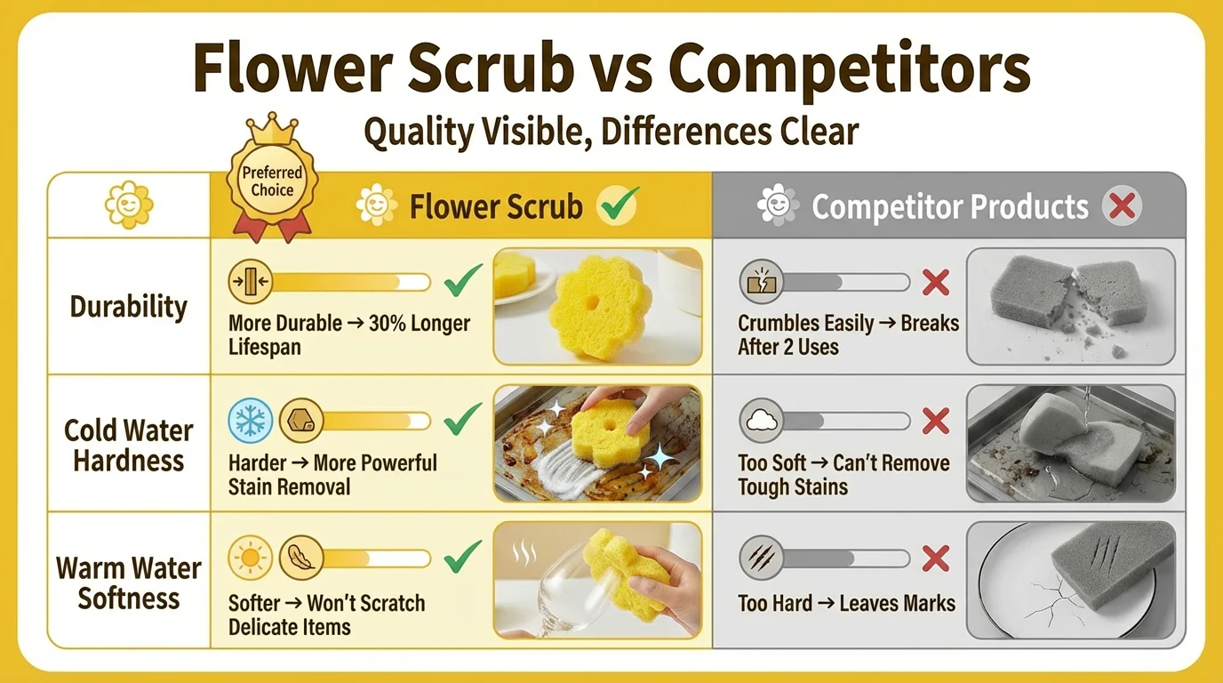 Flower Scrub Cleaning Sponge