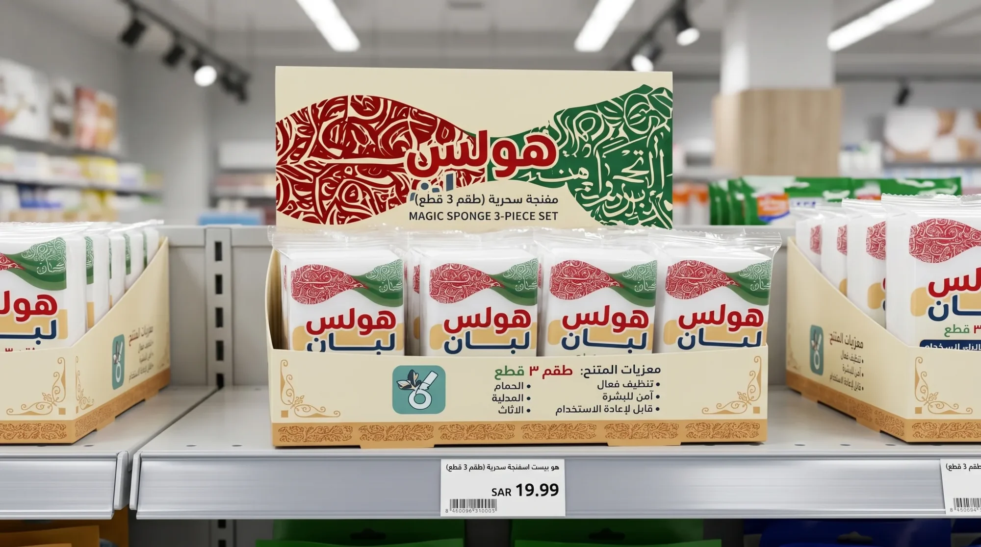MENA Market Retail Packaging for Melamine Sponges