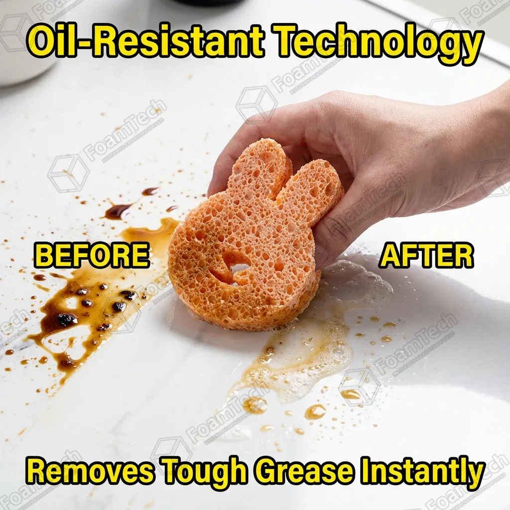 Cartoon wood pulp sponge