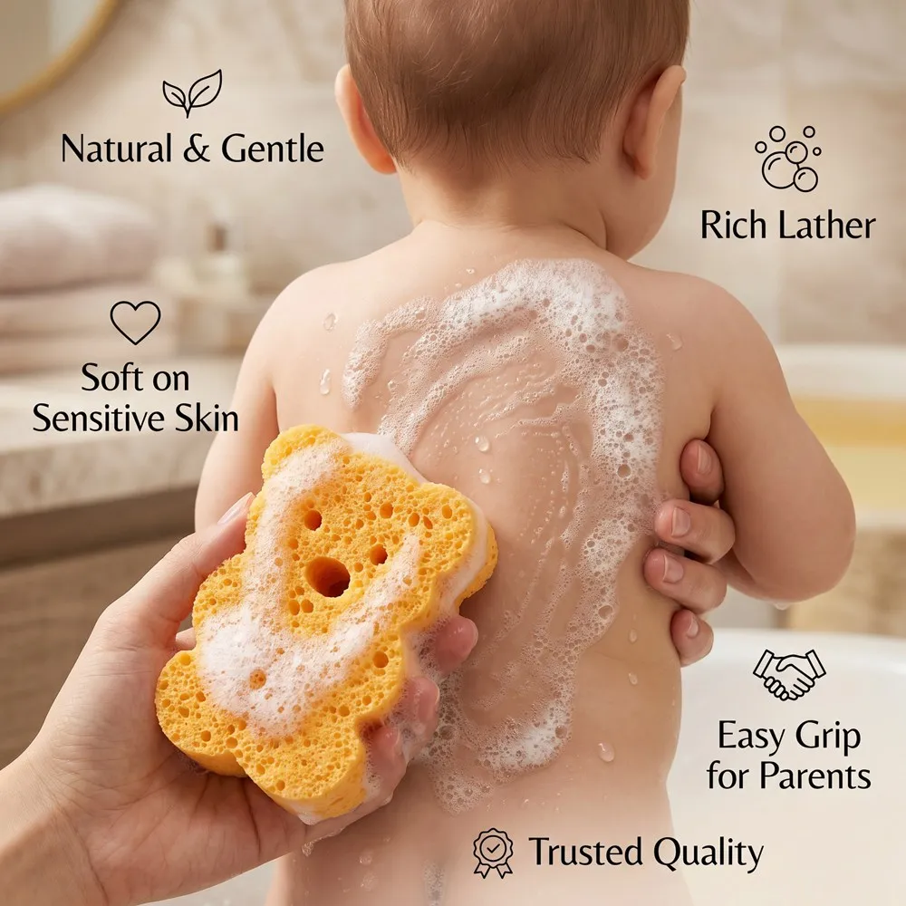 Cute Cartoon Look Multiple Uses Eco Friendly Cellulose Kitchen Face Kids Bath Sponge Puff Shower Sponge Cleaning Tool