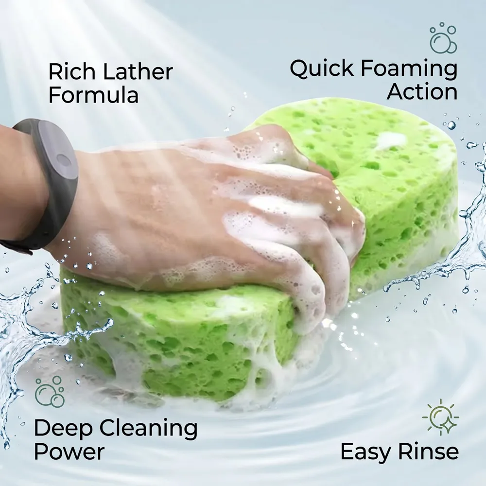 Compressed Car Wash Sponges Non Scratch Extra Thick Large Colorful Cleaning Sponge Multi-Purpose for Bathroom Kitchen Bike Boat