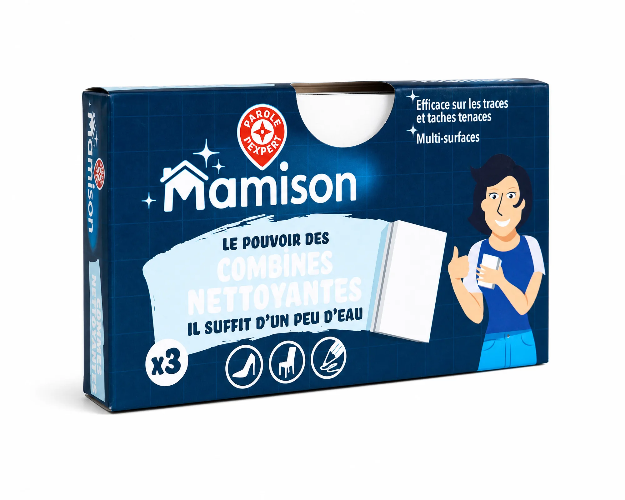 French Market Gift Box Melamine Sponge Retail Packaging