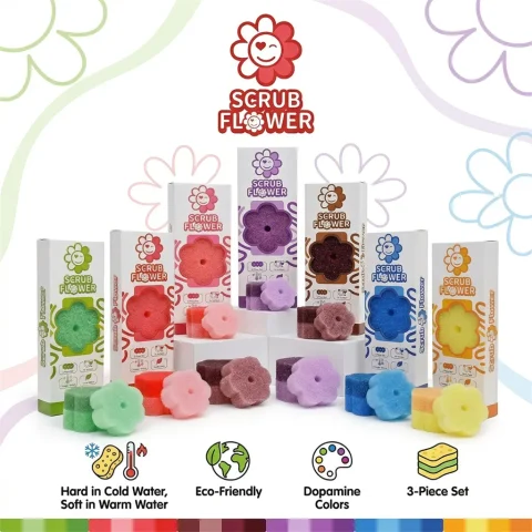 Flower Scrub Cleaning Sponge
